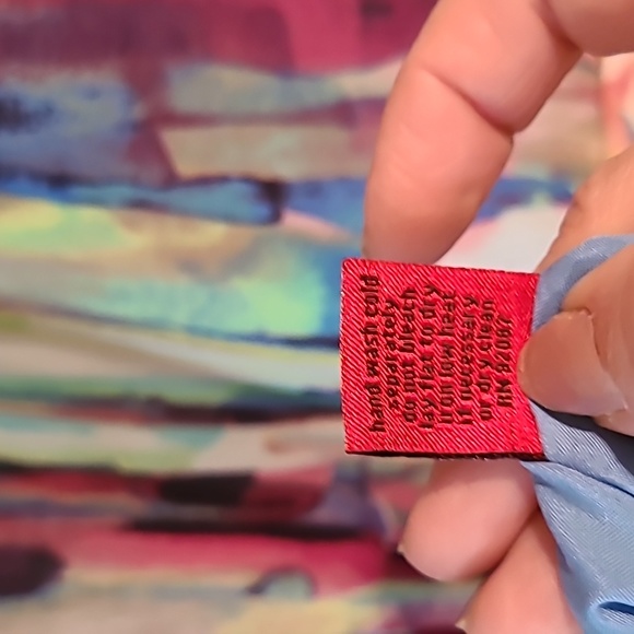 SAKS 5/48 NWOT Chiffon Multicolor Maxi, lined, elasticized empire. Tall 6. - Picture 10 of 10